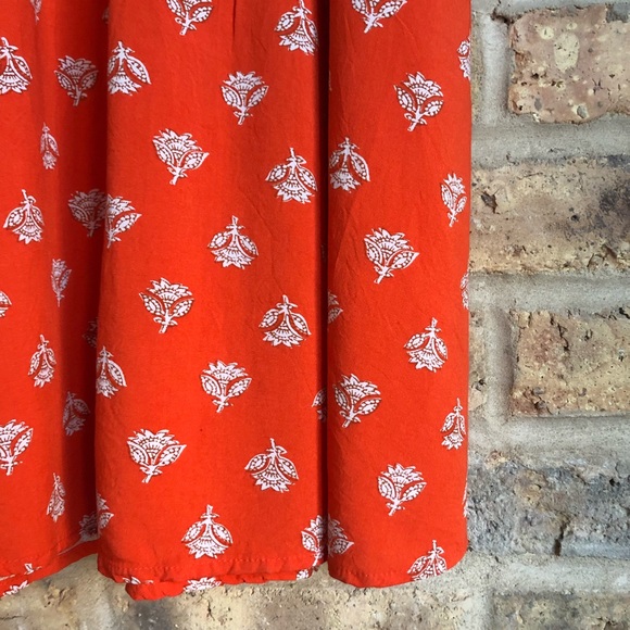 Old Navy Orange Swing Dress with White Floral Pattern - Picture 8 of 8